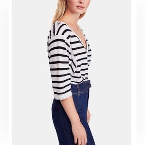 NWT Free People Head in The Clouds Striped Top